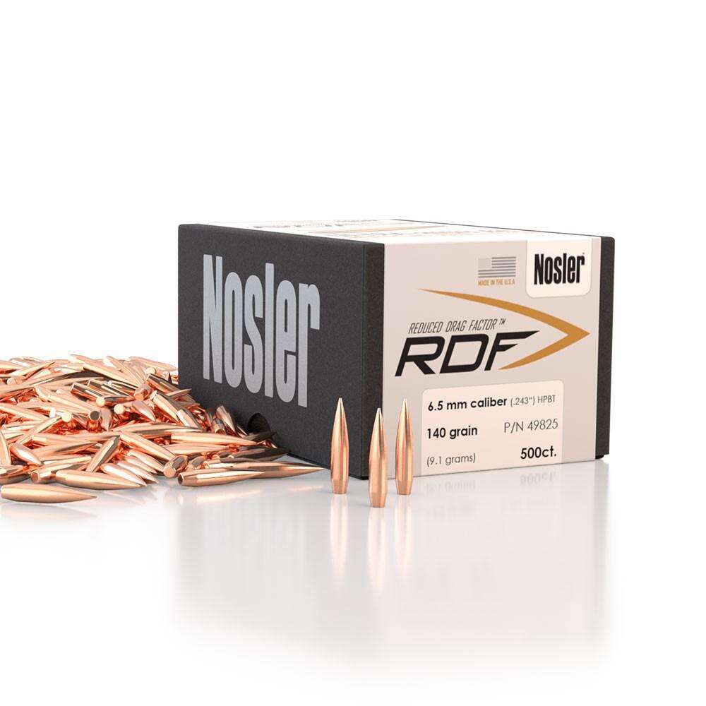 Ammunition Nosler Ready Series RDF 6.5mm 140 HPBT-500 ct bullet