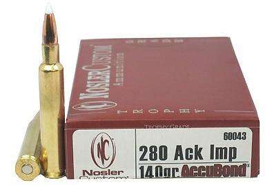 Ammunition Nosler Ready Series 280 ACKLEY IMP 140GR AB 20CT AMO