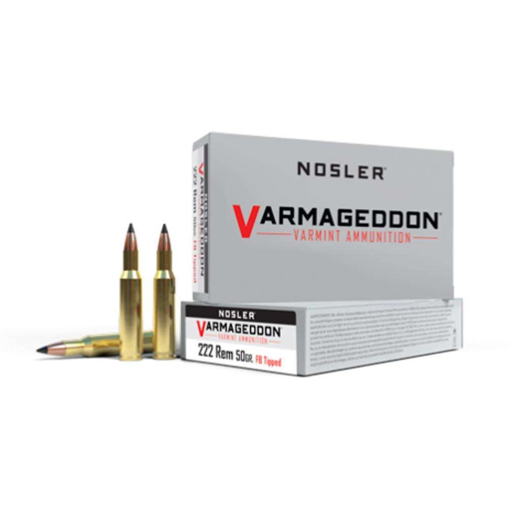 Ammunition Nosler Ready Series 222Rem Nosler Ammo Varmageddon-222 Rem 50g VG FBT (20ct)