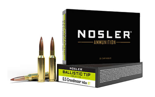 Ammunition Nosler Ballistic Tip 6.5Creedmoor NOSLER 6.5 CREEDMOOR 140GR BT 20/180