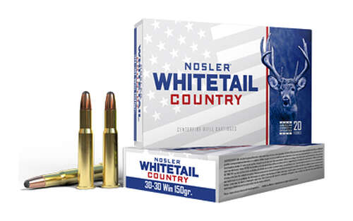 Ammunition Nosler Whitetail Country 30 30 NOSLER 30-30 WIN 150GR SB RN 20/200