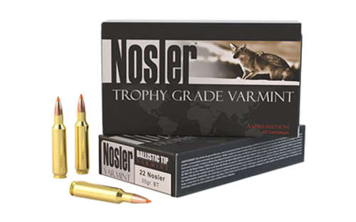 Ammunition Nosler Trophy NOSLER 22NOS 55GR BT 20/200 • Model: Trophy