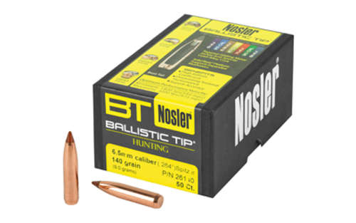 Ammunition Nosler Ballistic Tip NOSLER 6.5MM 140GR 50CT • Model: Ballistic Tip