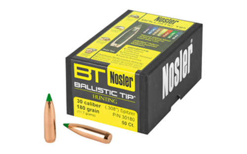 Ammunition Nosler Ballistic Tip NOSLER 30 CAL 180GR 50CT