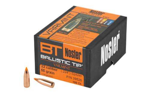 Ammunition Nosler Ballistic Tip NOSLER 22 CAL 55GR 100CT