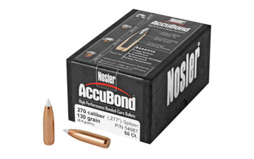 Ammunition Nosler AccuBond NOSLER 270 CAL 130GR ACCUBOND 50CT • Model: AccuBond