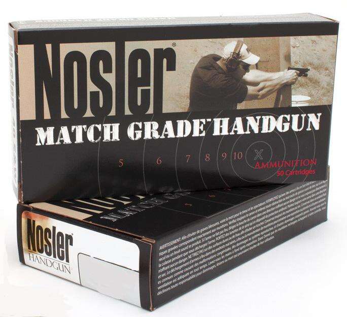 Ammunition Nosler 295 ft lbs 9mm NOS 51325 MATCH HG 9MM    147 JHP            50/10 • Model: 295 ft lbs