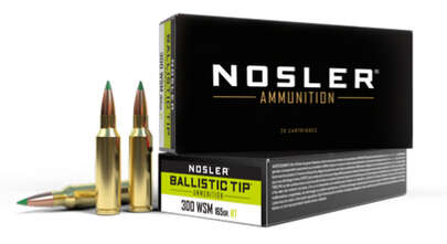 Ammunition Nosler 3577 ft lbs 300WSM NOS 61035 BTA-300 WSM 165G BT SP            20/10