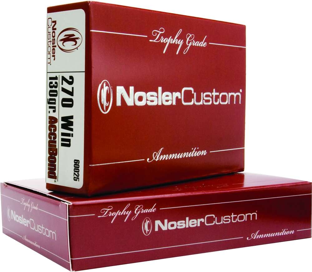 Ammunition Nosler 2729 ft lbs 270Win NOS 60025 TROPHY 270      130 AB             20/10