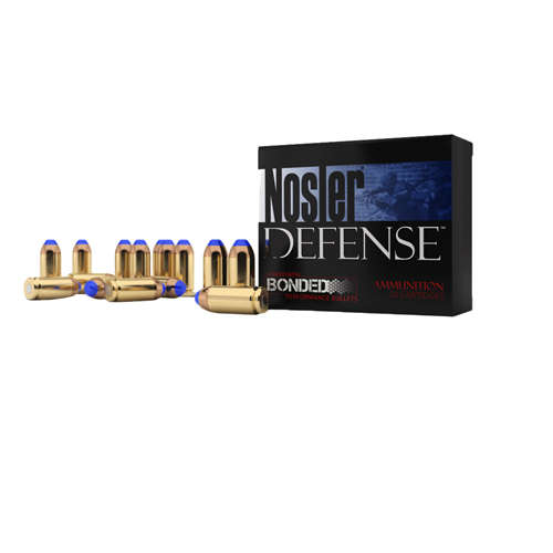 Ammunition Nosler 396 ft lbs 9mm NOS 37151 DEFENSE  9MM+P  124 BT             20/10 • Model: 396 ft lbs