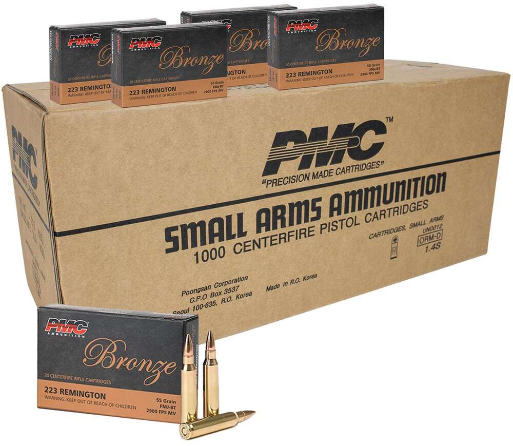 Ammunition PMC Ready Series 223Rem .223 55gr FMJ 1000 RD CASE