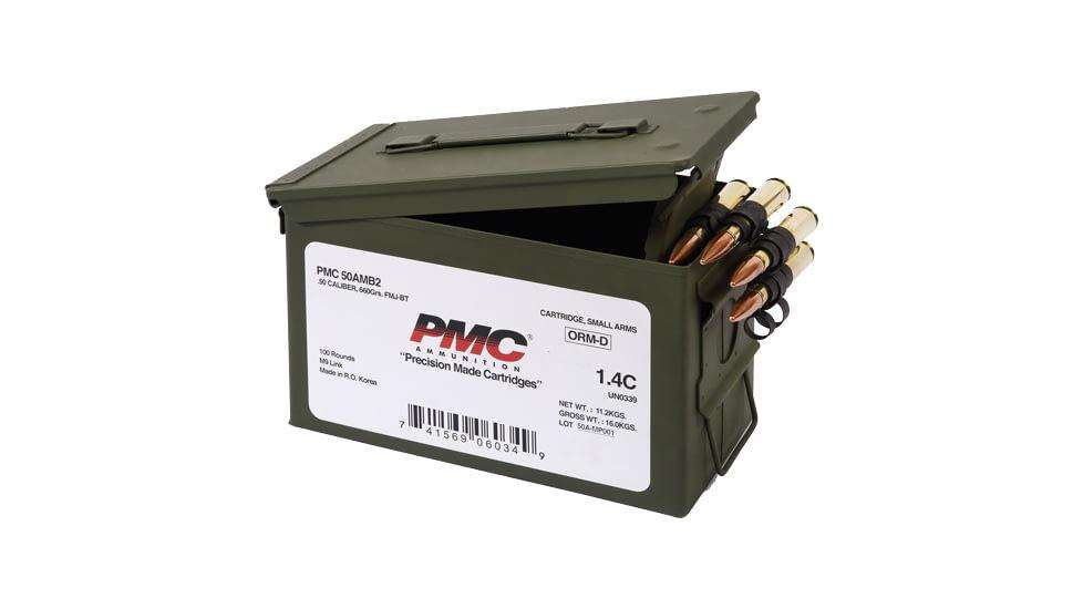 Ammunition PMC Ready Series 50A Link in M2A1 Metal Box 100 RD