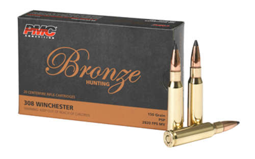 Ammunition PMC Bronze 308Win PMC BRNZ 308WIN 150GR SP 20/200 • Model: Bronze