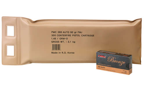 Ammunition PMC Bronze 380ACP PMC BRNZ 380ACP 90GR FMJ 6 BX BP • Model: Bronze