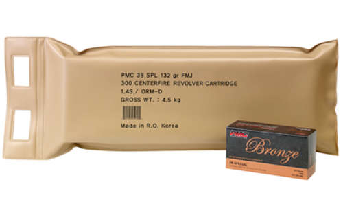 Ammunition PMC Bronze 38Special PMC BRNZ 38SPL 132GR FMJ 6 BX BP • Model: Bronze