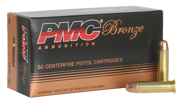 Ammunition PMC Bronze 38Special PMC BRNZ 38SPL 132GR FMJ 50/1000 • Model: Bronze