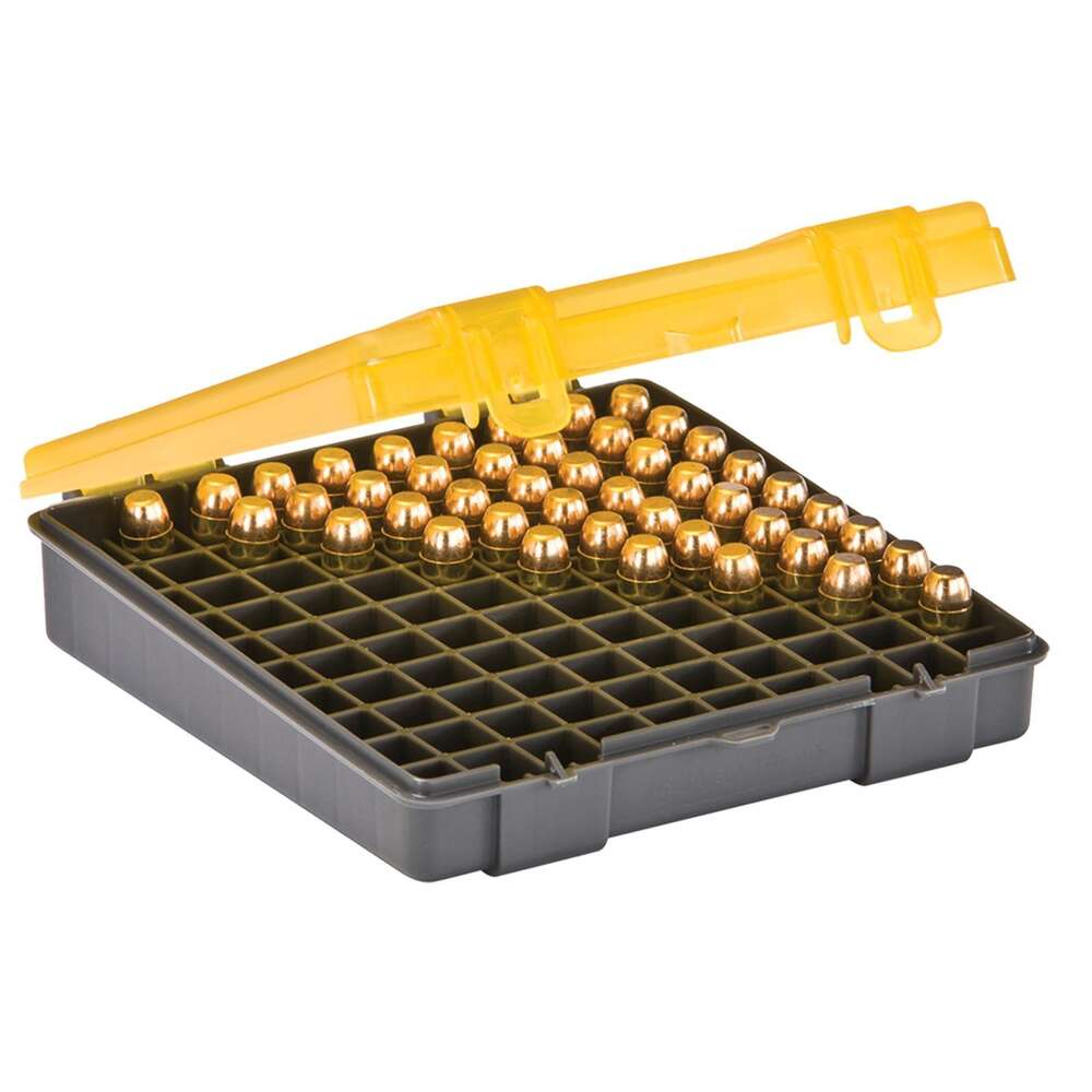 Misc. Accessories Plano Ready Series CARTRIDGE BOX .45- 40SW -10MM AMBER/CHARCOAL 100ct.