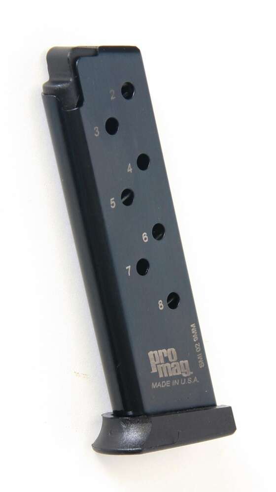 Magazines ProMag Ready Series 9mm PROMAG S & W 908 3913 3914 & 3953 SERIES 9MM 8RD BLUE STEEL MAGAZINE