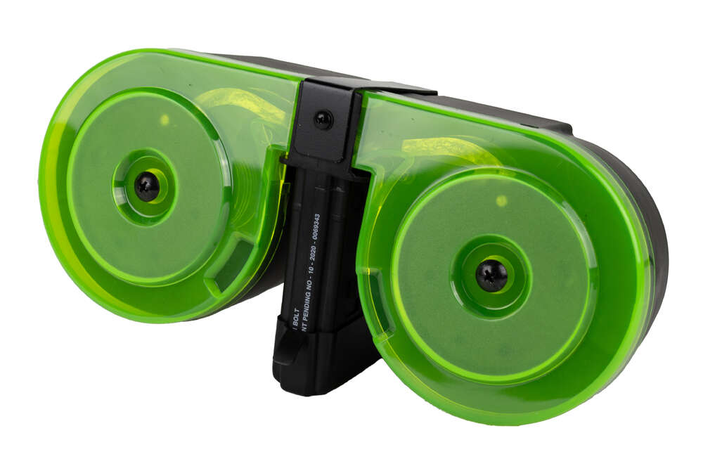 High Capacity Magazines RWB ZPAP M85 RWB DRUM AR-15 5.56 BLK NEON GREEN 100RD • Model: ZPAP M85