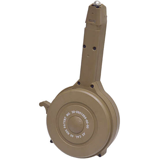 Magazines High Capacity RWB ZPAP M85 45ACP RWB DRUM MAG GLOCK 45ACP 40RD TAN POLYMER (20) • Model: ZPAP M85