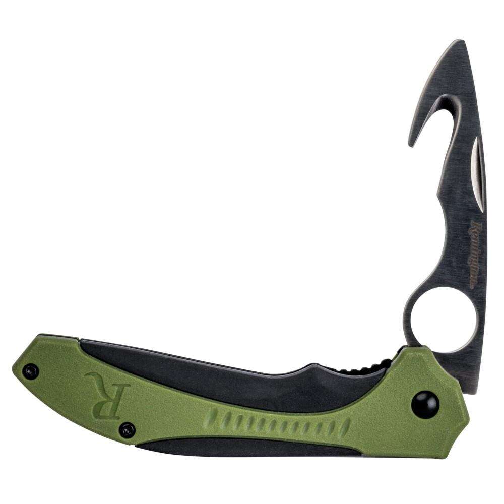 Knives Remington Ready Series REMINGTON SPORTSMAN FOLDING SKINNER W/ GUTHOOK OD GREEN/BLK 4.5in  KNIFE • Model: Ready Series