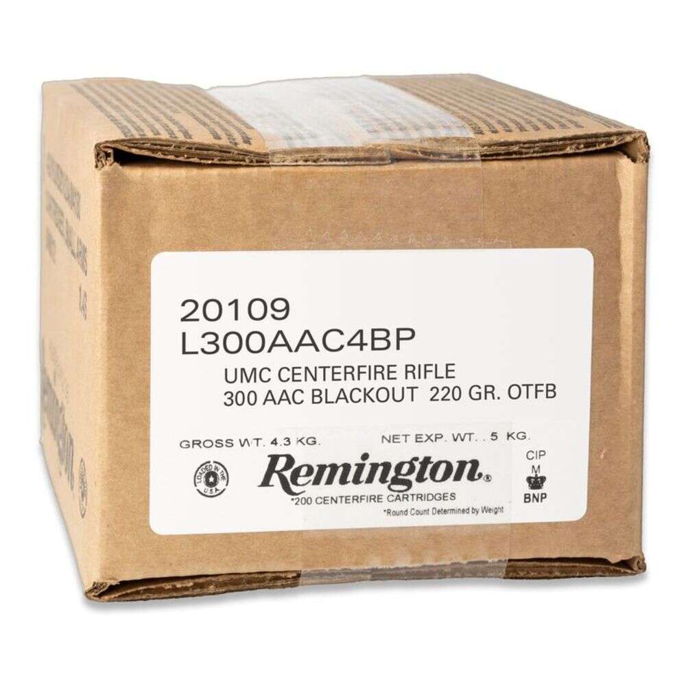 Cleaning Equipment Remington Ready Series REMINGTON LOOSE BULK PACK UMC 300 AAC BLACKOUT 220GR FMJ  AMMO 200RD • Model: Ready Series