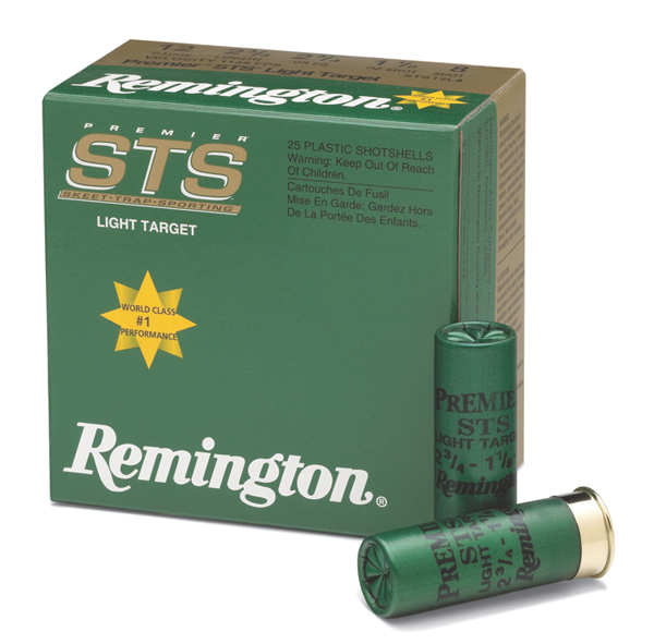 Ammunition Remington Ready Series 12Gauge REMINGTON PREMIER STS TARGET LOAD 12GA 2-3/4IN2-3/4DRAM 1-1/8OZ 8 AMMO 25RD