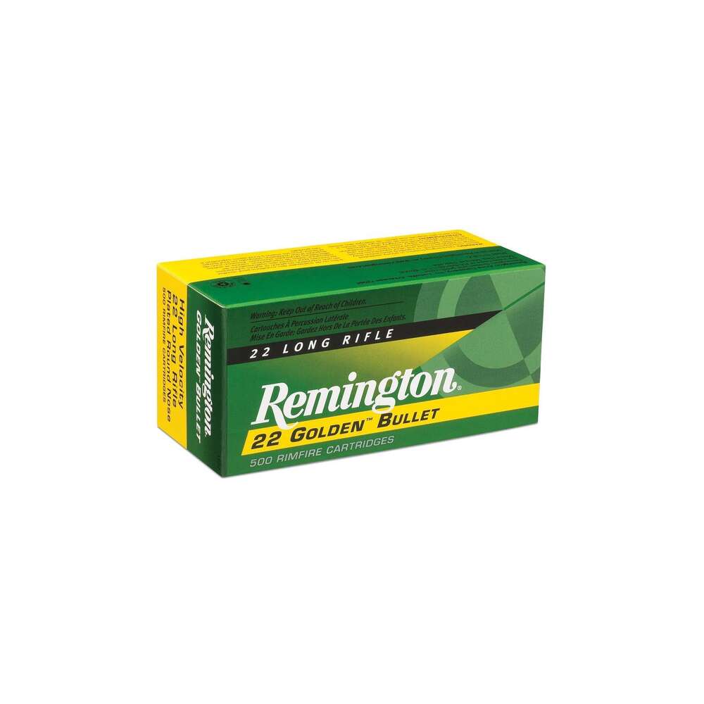 Ammunition Remington Ready Series 22LR REMINGTON RIMFIRE 22 GOLDEN BULLET 22 LR HV 40GR RN AMMO 50RD • Model: Ready Series