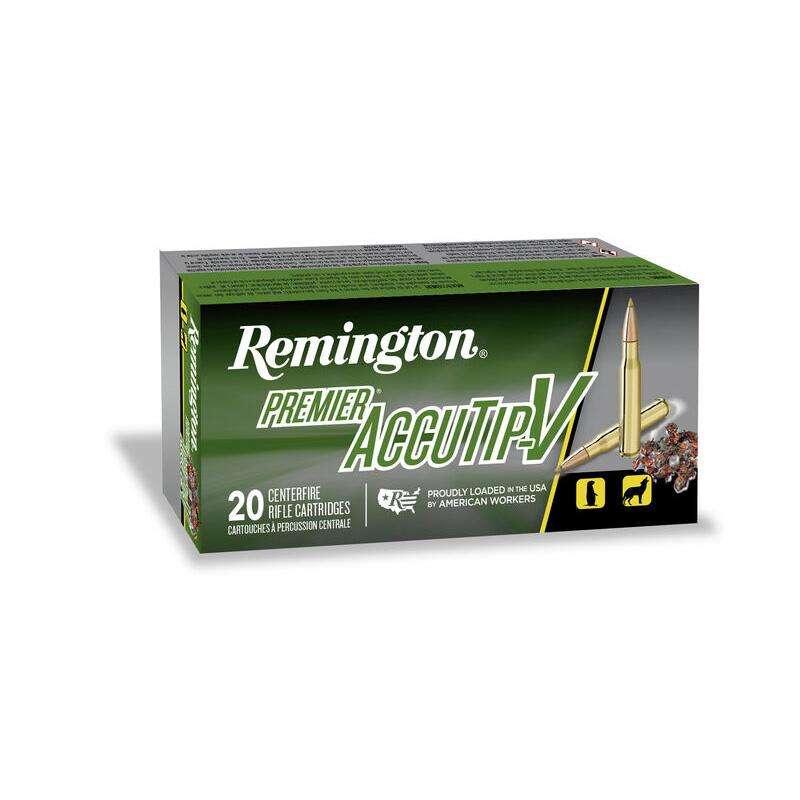 Ammunition Remington Ready Series REMINGTON 224 VALKYRIE 60GR ACCUTIP-V BOAT TAIL AMMO 20RD • Model: Ready Series