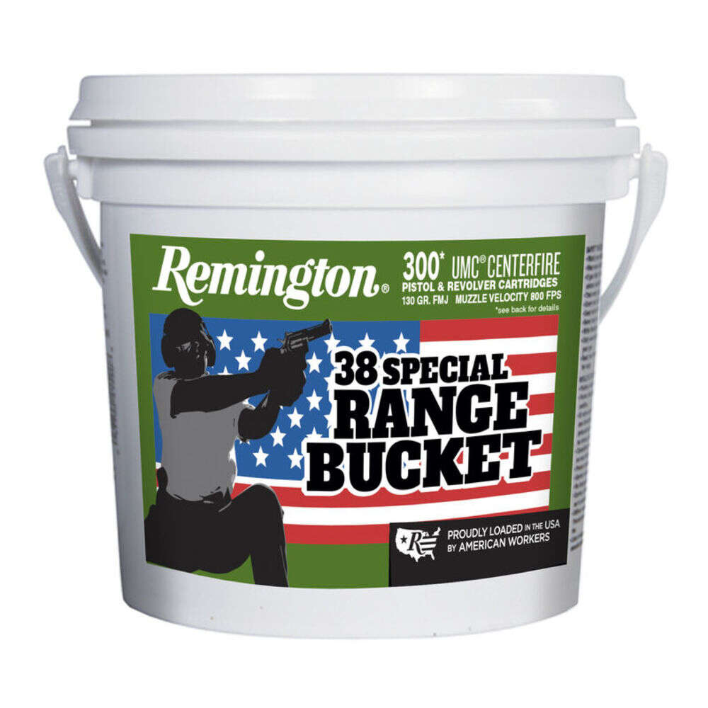 Cleaning Equipment Remington Ready Series REMINGTON RANGE BUCKET UMC 38 SPL 130GR FMJ AMMO 300RD