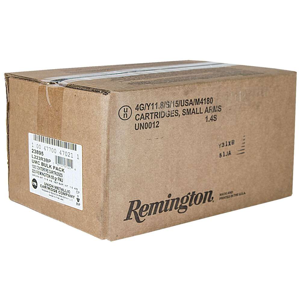 Ammunition Remington Ready Series 223Rem REMINGTON UMC 223 REM 55GR FMJ AMMO 1000RD BULK PACK