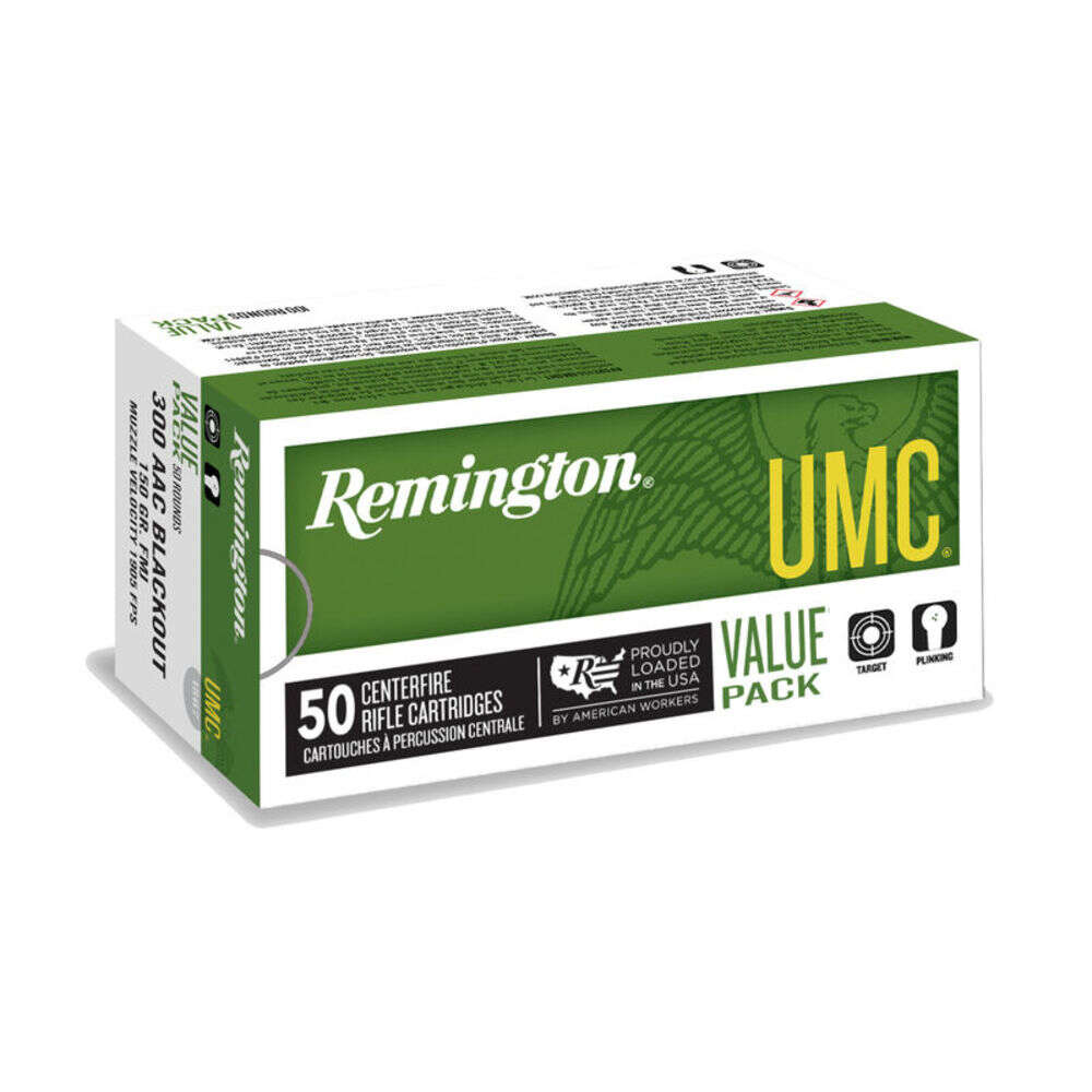 Ammunition Remington Ready Series REMINGTON 300 AAC BLACKOUT 150GR FMJ  AMMO 50RD • Model: Ready Series