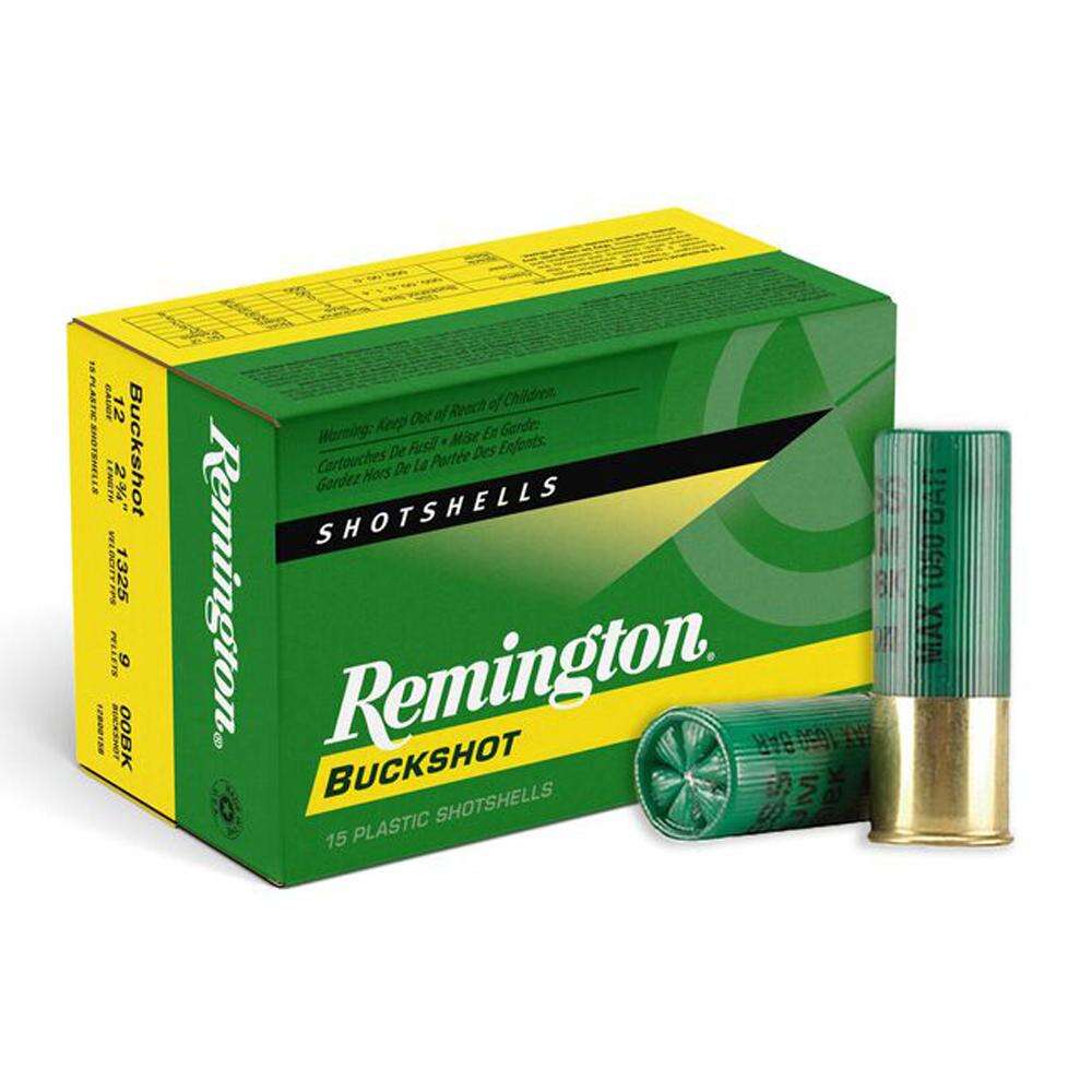 Ammunition Remington Ready Series 12Gauge2.75" REMINGTON EXPRESS BUCKSHOT LOADS 12GA 2 3/4" 9 PELLET 00 BUCK AMMO 15RD