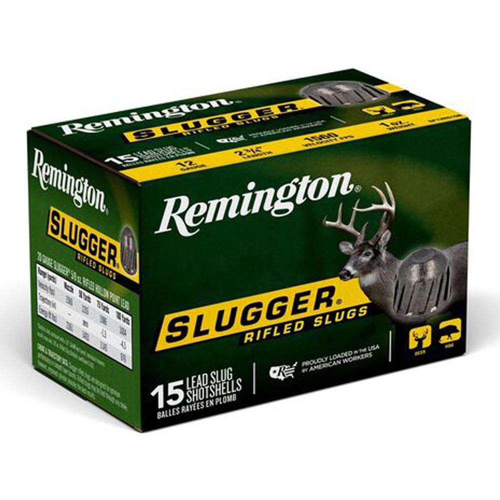 Ammunition Remington Ready Series 12Gauge REMINGTON SLUGGER RIFLED SLUG 12GA 2-3/4IN 1OZ RS AMMO 15RD