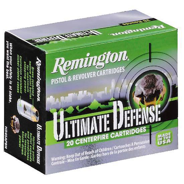 Ammunition Remington Ready Series 45ACP REMINGTON ULTIMATE DEFENSE FULL SIZE 45 AUTO 230GR BJHP AMMO 20RD