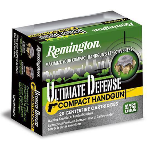 Ammunition Remington Ready Series 380ACP REMINGTON ULTIMATE DEFENSE COMPACT 380 AUTO 102GR BJHP AMMO 20RD