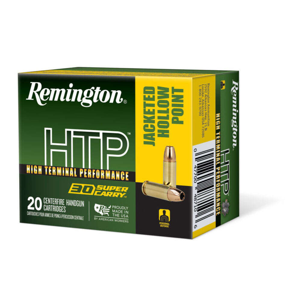 Ammunition Remington Ready Series REMINGTON 30 SUPER CARRY 100GR JHP HTP AMMO 20RD • Model: Ready Series