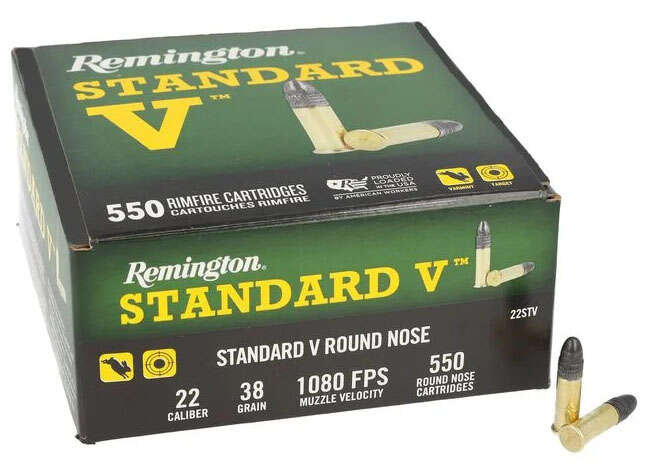 Cleaning Equipment Remington Ready Series Remington 22LR 36GR Standard V Lead Round Nose 550 Count