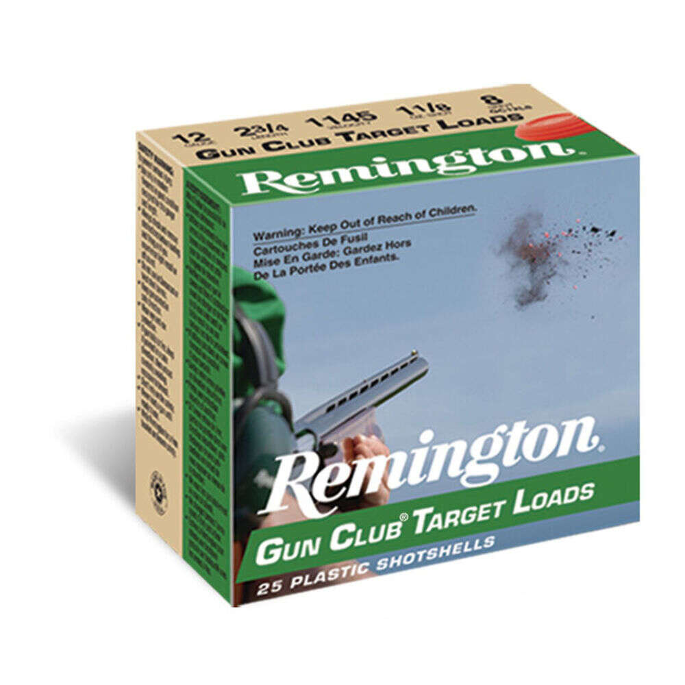 Ammunition Remington 4.50" AMMO 12GA 8 SHOT 2.75 GC TARGET 25RD/BX