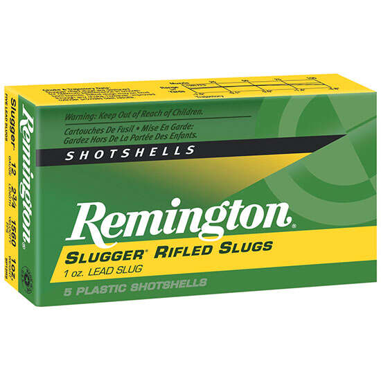 Ammunition Remington Slugger 12Gauge REM SLGR 12GA 3" MAX RFL SLG 5/250 • Model: Slugger