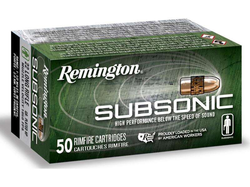 Ammunition Remington Subsonic 22LR REM SUB 22LR 40GR HP 50/5000 • Model: Subsonic