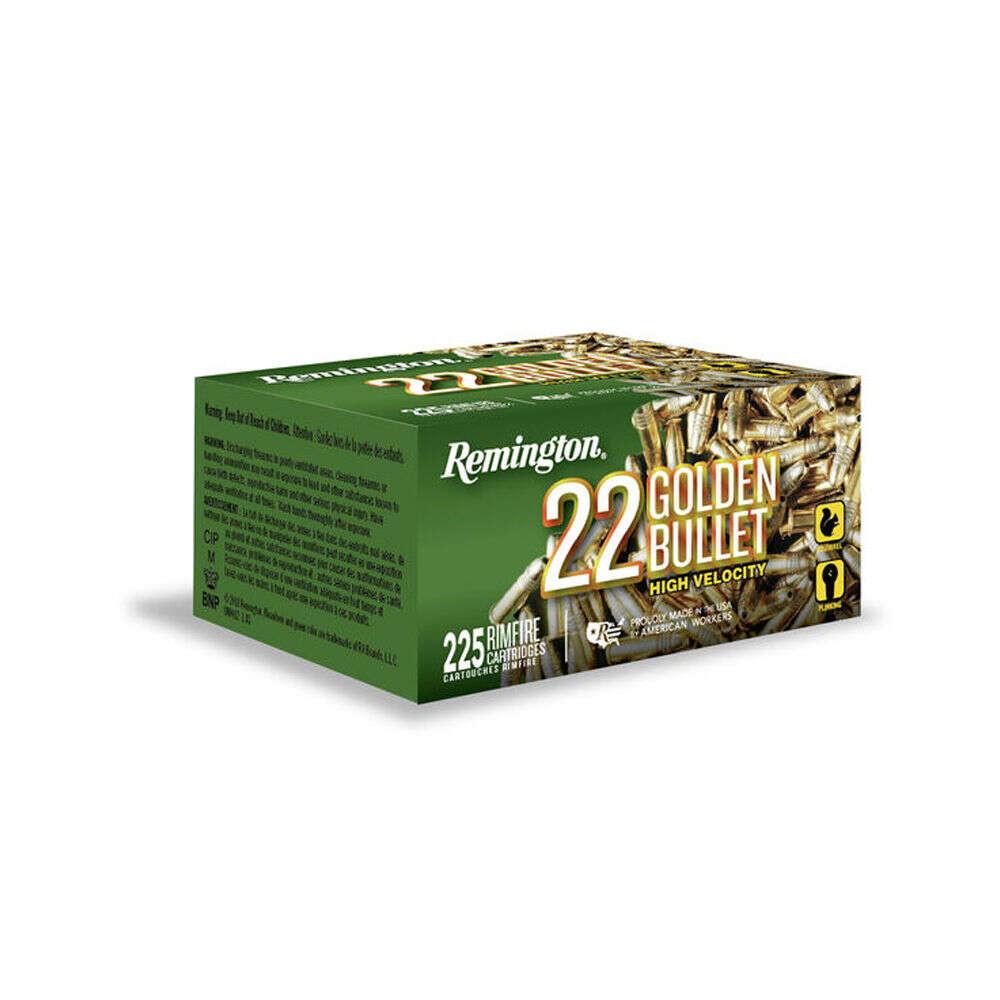 Ammunition Remington 4.50" AMMO 22GOLDEN BULLET HV 36GR 225RD/BX