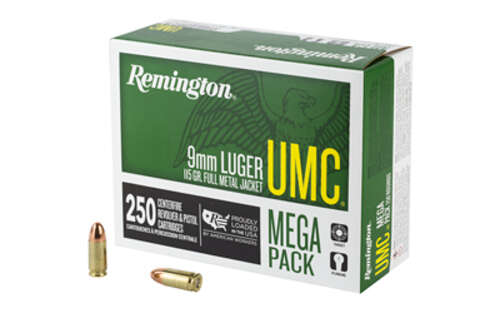 Ammunition Remington UMC 9mm REM UMC MP 9MM 115GR FMJ 250/1000 • Model: UMC