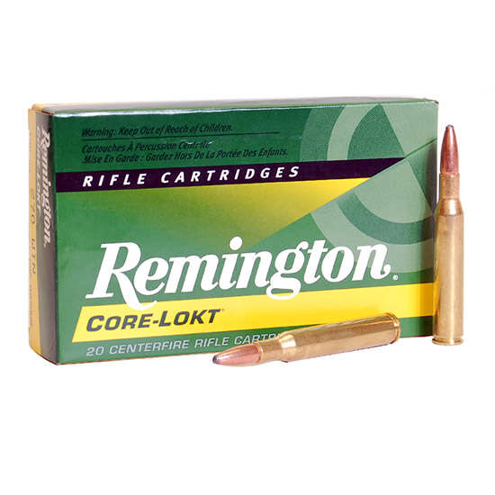 Ammunition Remington Core Lokt 270Win REM 270WIN 130GR PSP CL 20/200