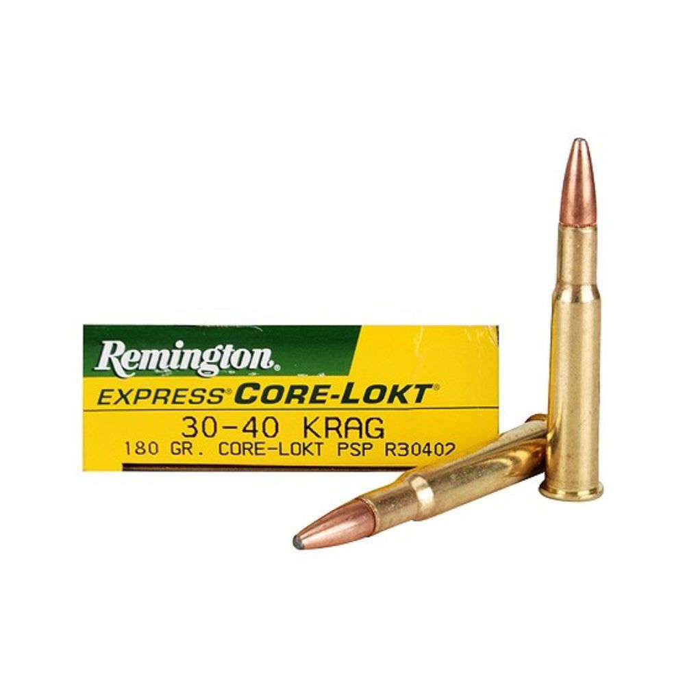 Ammunition Remington Core Lokt REM 30-40KRAG 180GR PSP CL 20/200