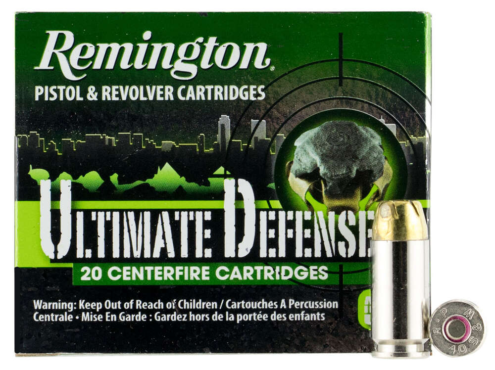 Ammunition Remington Ultimate Defense REM ULT DEF 40SW 180GR BJHP 20/500 • Model: Ultimate Defense