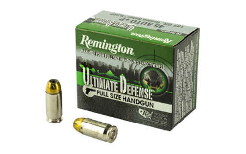 Ammunition Remington Ultimate Defense 45ACP REM ULT DEF 45ACP+P 185GR BJHP 20