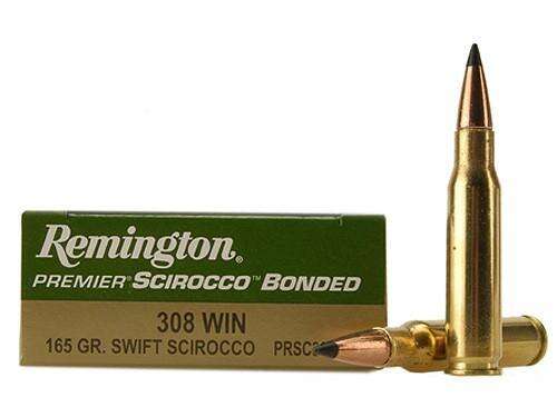 Ammunition Remington Premier Scirocco Bonded 308Win REM SWIFT SCR 308WIN 165GR 20/200