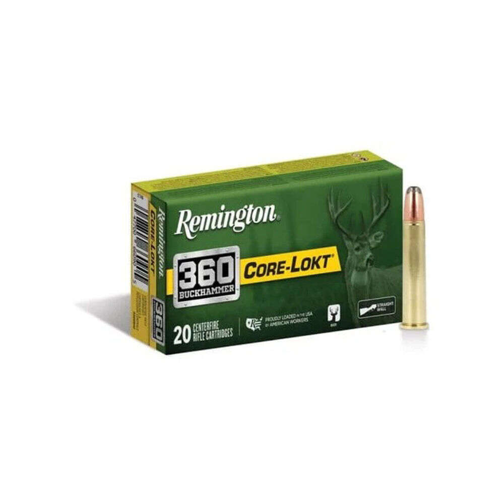 Ammunition Remington Core Lokt Tipped REM CORE-LOKT TPD 360BCKHMR 180GR