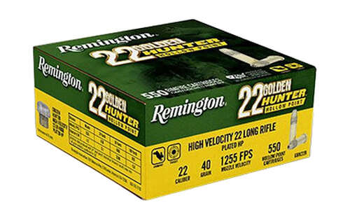 Ammunition Remington Golden Hunter 22LR REM GLD HNTR 22LR 40GR PHP 550/6600